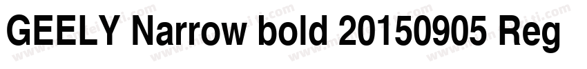 GEELY Narrow bold 20150905 Regular字体转换